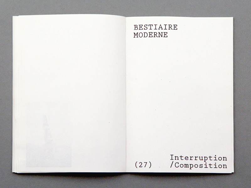Bestiare moderne - Booklet Interruption & composition 01